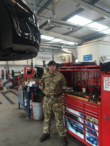 Reservist wearing their uniform for Reserves Day in their civilian job