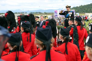 Her Royal Highness The Princess Royal takes the Royal Salute at the National event in Stirling