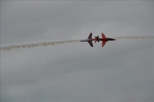The Red Arrows perform a spectacular display at the Armed Forces Day National Event in Stirling.