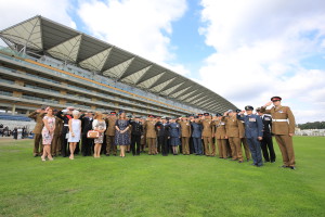 Military stewards start the day with a salute at Royal Ascot