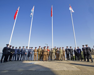 Service flags flying in Cleethorpes with 100 days to go