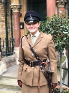 Second Lieutenant Lpuise Tunnicliff in her uniform smiling at the camera